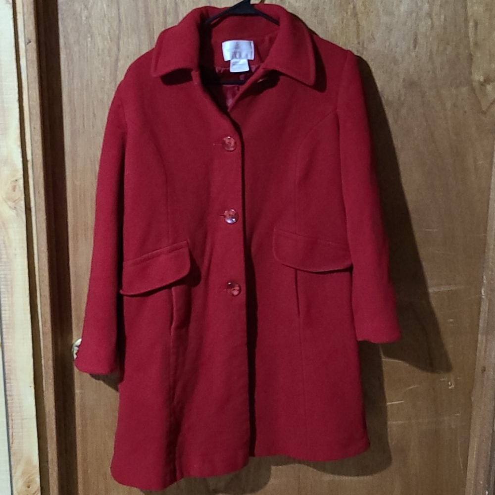 Womens Worthington Red Wool Jacket